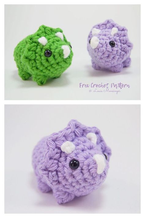 Amigurumi Mini Triceratops Free Crochet Patterns Amigurumi Patterns, Diy Crochet Hook, Free Crochet Amigurumi, Selling Crochet, Butterfly Tutorial, Easy Crochet Animals, Quick Crochet Patterns, Crochet Patterns Free, Crochet Baby Shoes Pattern