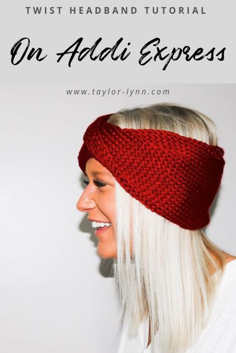 Twist Knit Headband Addi Express Tutorial - Amigurumi Patterns, Addi Knitting Machine Headband, Circular Knitting Machine Headband, Addi Express Headband, Easy Knitting Machine Projects, Addi Headband, Addi Knitting Machine Projects Tutorials, Addi Express Projects, Addi Machine Patterns