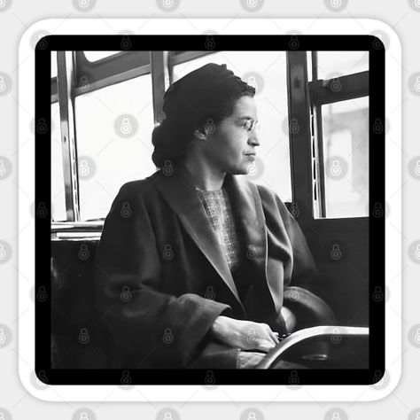 Rosa Parks | Black History - Rosa Parks - Sticker | TeePublic History Wall, Rosa Parks, Social Justice, Boys And Girls, Favorite Tv Shows, Water Bottles, Extra Large, Favorite Movies, The Selection