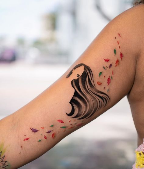 Pocahontas piece 🍃 🍁 🍃 | Instagram Small Pocahontas Tattoo, Heart Of Tafiti Moana Tattoo, Pocahontas Tattoos, Encanto Tattoo, Pocahontas Tattoo Ideas, Disney Tattoos Pocahontas, Miracle Tattoo, Meeko Pocahontas, Moana Tattoos