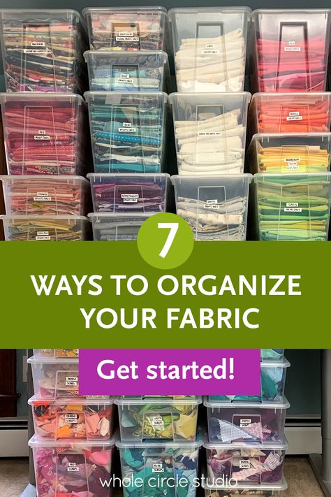 Patchwork, Organizing Fabric In Sewing Room, Fabric Stash Storage, Fabric Stash Organization, Organizing Fabric Scraps, Quilting Organization, Fabric Storage Solutions, Quilt Room Organization, Small Sewing Rooms