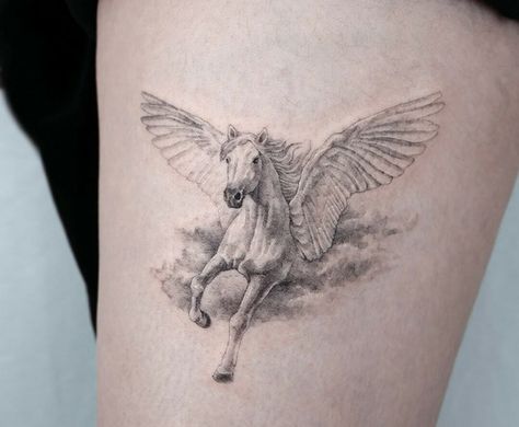 Croquis, Black Pegasus, Pegasus Tattoo, Feminine Skull Tattoos, Alas Tattoo, Animal Tattoos For Women, Horse Tattoo Design, Horoscope Tattoos, Unicorn Tattoos