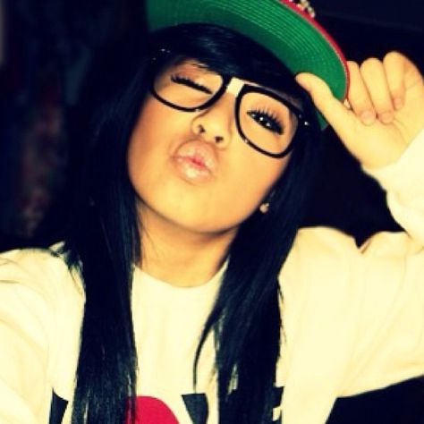 pretty #girl #pout #glasses #swag #long #hair #snapback #tumblr ... Girl Swag, Mode Swag, By Any Means Necessary, Mixed Girls, Girls With Glasses, Swag Style, Thug Life