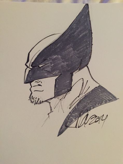 Wolverine sharpie sketch Wolverine Drawing Sketches, Wolverine Drawing Easy, Easy Person Sketch, Wolverine Doodle, Wolverine Drawing, Wolverine Sketch, Superhero Inspiration, Person Sketch, Wolverine Artwork