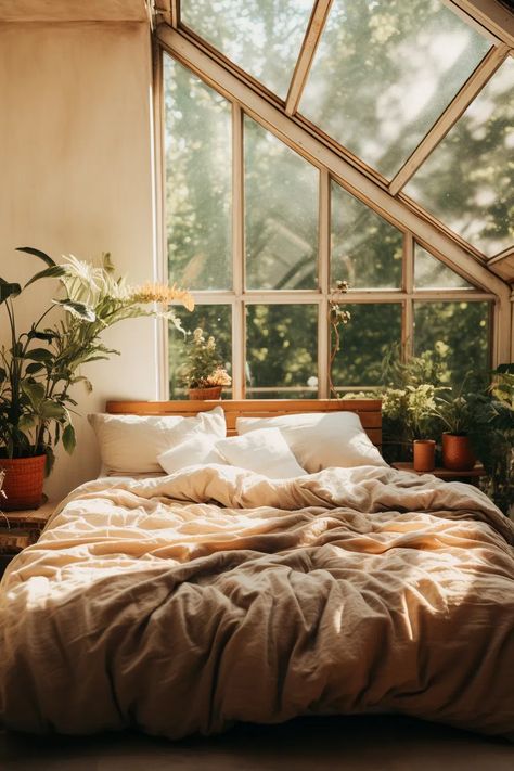 70+ Cozy Earthy Bedroom Ideas With Natural Elegance Woodsy Apartment, Warm Earthy Bedroom, Green Earthy Bedroom, 70s House Interior, Earth Bedroom, Earthy Bedroom Decor, Cozy Earthy Bedroom, Aesthetic Sleep, Earthy Bedroom Ideas