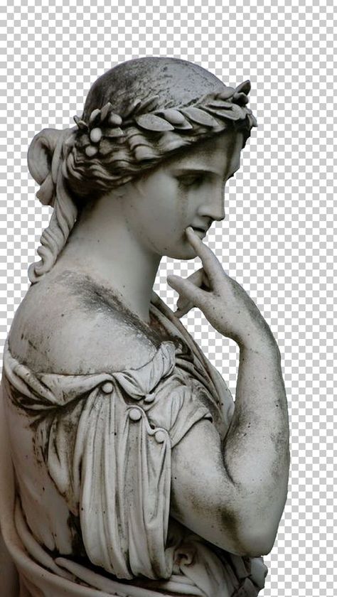 Calliope Muse, Statue Aesthetic, Classical Sculpture, Vinyl Aesthetic, Aesthetic Png, Photo Elements, Aesthetic Objects, Roman Statue, Vaporwave Art