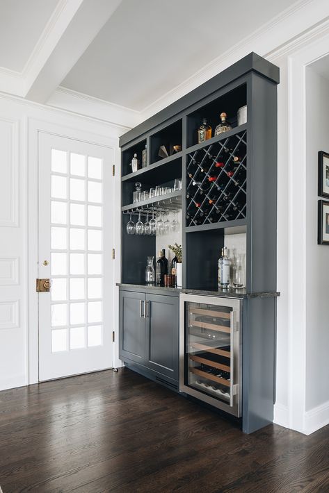 Wet Bar Ideas White Cabinets, Small Bar For Living Room, Adding A Bar To Kitchen, Bar Cabinet For Living Room, Family Room With Wet Bar Layout, Wine Bar In Living Room, Wet Area Kitchen, Coffee Wet Bar Combo, Home Bar In Living Room