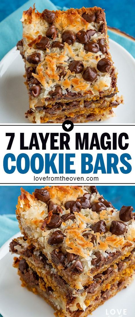 7 Layers Cookie Bars, 7 Layer Bar Cookies, Easter 7 Layer Bars, 7 Layer Christmas Cookie Bars, Things To Make With Ingredients At Home, Seven Layers Of Heaven Magic Bars, Double Delicious Cookie Bars, Seven Layer Dessert Bars, Seven Layer Magic Cookie Bars