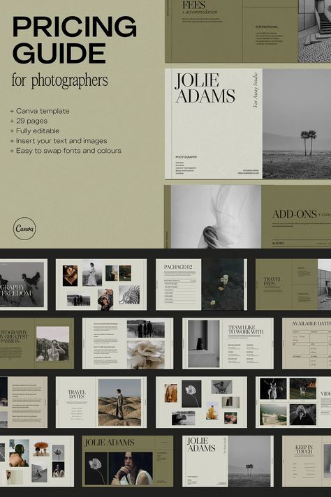 Price Guide Photography, Pricing Template Design, Photography Packages Pricing Templates, Price Catalogue Design, Wedding Brochure Design Layout, Price Guide Design, Shopping Guide Design, Price Sheet Design, Wedding Packages Photography