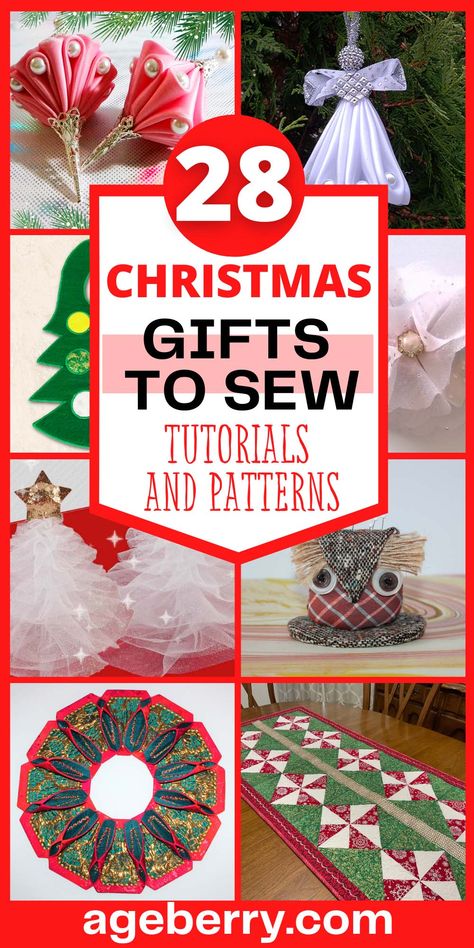 Christmas Material Ideas, Hand Sewn Christmas Gifts, Fabric Crafts For Christmas, Fabric Christmas Crafts Diy Projects, Sewing Christmas Gift Ideas, Christmas Sewing Projects Gift Ideas, Sewn Christmas Decorations, Christmas Sewing Gifts, Sewing Christmas Projects