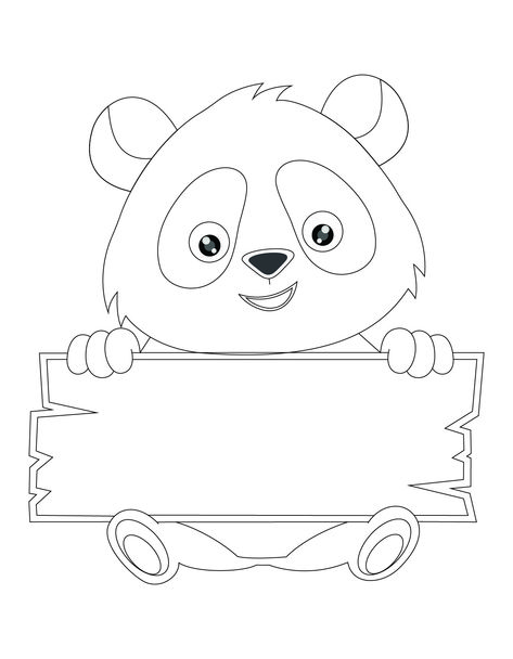 Pandas, Panda Outline Drawing, Register Decoration, Classroom Christmas Decorations, Anime Mermaid, Color Drawing Art, Math Materials, Kids Coloring Book, Design And Illustration