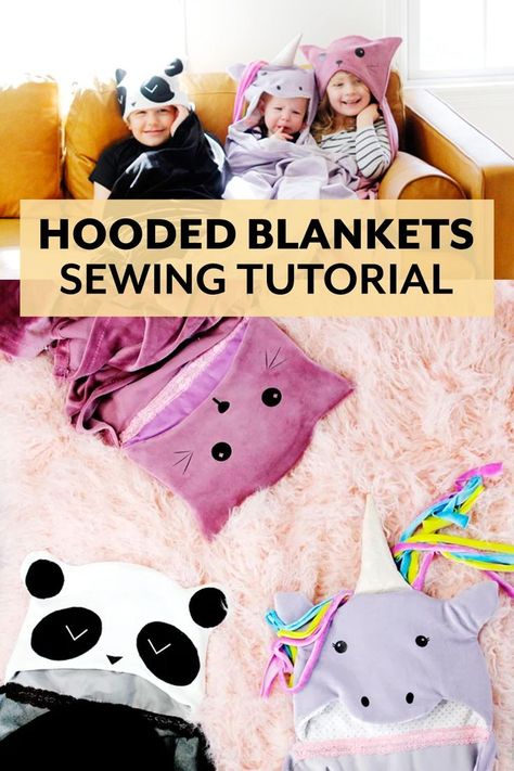 Couture, Fleece Animals Pattern, Hooded Fleece Blanket, Hooded Blanket Sewing Pattern, Diy Blankets, Blanket Making, Fleece Projects, Mat Ideas, Fleece Patterns