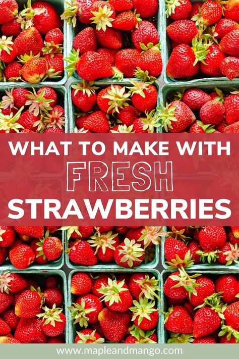 Fresh Strawberry Recipes Easy, Healthy Strawberry Dessert, Healthy Strawberry Recipes, Fresh Strawberry Desserts, Strawberry Recipes Easy, Healthy Harvest, Strawberry Snacks, Breakfast Drinks, Easy Strawberry Desserts