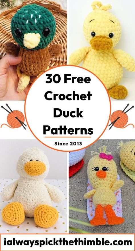 Amigurumi Patterns, Crochet Duckie Pattern Free, Chunky Duck Crochet Pattern Free, Crochet Duck Beak, Mallard Crochet Pattern Free, Cruising Ducks Ideas, Crochet Duck Plushie Free Pattern, Duckling Crochet Pattern Free, Crochet Duckling Pattern Free