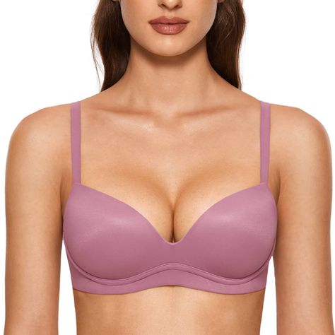 PRICES MAY VARY. 71% Recycle Polyamide, 29% Elastane Imported Soft padded cups made with recycled material provide ultimate comfort and buttery touch Pushup wirefree bras designed with plunging neckline offer great support and sexy cleavage. Friendly to petite and plus size ladies No longline, no rolling up. Dobreva upgraded no wire push-up bras can stay put for a whole day Adjustable back closure for custom fit and easy to put on. Convertibe straps for criss cross and basic wear Perfect to styl Bi Aesthetic, Wirefree Bras, Wireless Bras, Bra Measurements, Wonder Bra, Basic Wear, Comfy Bra, Bra Size Charts, Neckline Designs