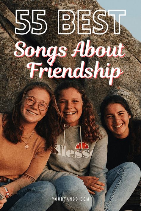 55 Best Songs About Friendship To Share With Your Best Friend | YourTango #music #friendship #Playlist Books On Best Friends, Songs To Put With Your Best Friend, Song About Best Friends, Friend Songs Playlist, Best Songs For Friendship, Best Song For Friends, Music For Best Friends Birthday, Friendship Song For Insta Story, Things To Do For Best Friends Birthday