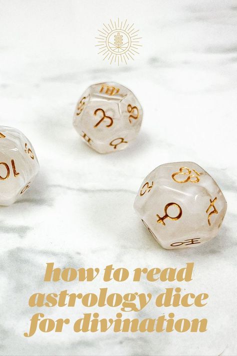 How To Read Astrological Dice, Astrology Dice Cheat Sheet, How To Read Tarot Dice, Astrology Dice Meanings, Domino Divination, Astrological Dice, Types Of Divination, Dice Divination, Divination Dice