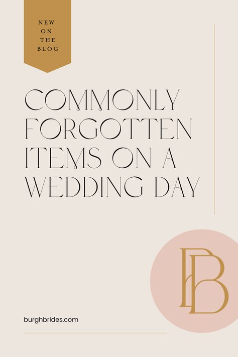 Commonly Forgotten Items On A Wedding Day | Burgh Brides | wedding planning | wedding tips | wedding advice | Signs Needed For Wedding Day, Small Sewing Kit, Bridal Advice, Wedding Dress Buttons, Cake Knife Set, Wedding Numbers, Planning Wedding, Marriage License, Future Wedding Plans