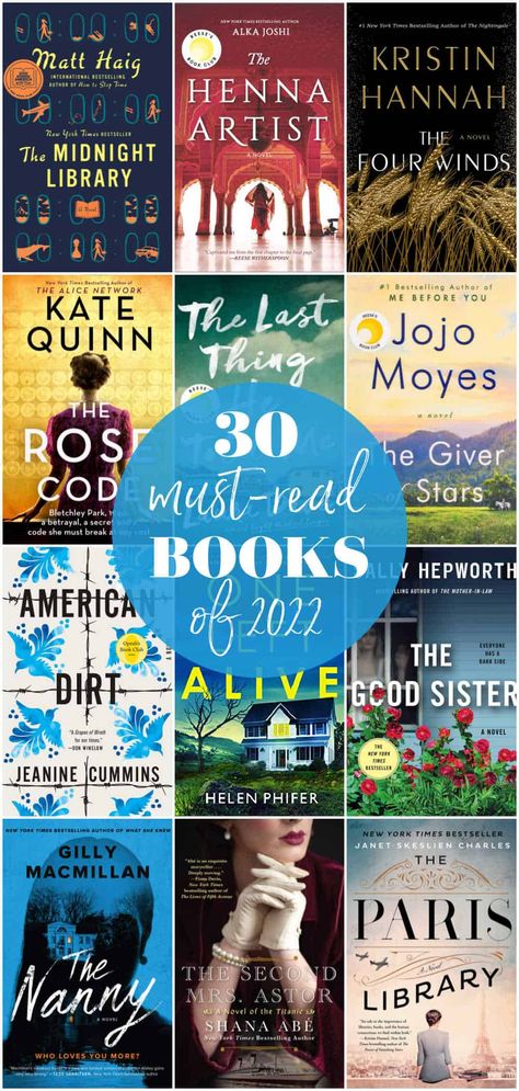 30 Books You Should Read in 2022 - Looking for some awesome books to enjoy this year? Check out our list of 30 books you should read in 2022 to find your next book! Best Reading Books, Audible Books Reading Lists, Books For Book Club Reading Lists, 2022 Books To Read, Great Reads, Happy Books To Read, Best Books To Read In 2022, Must Read Books Of All Time, Best Books To Read In 2023