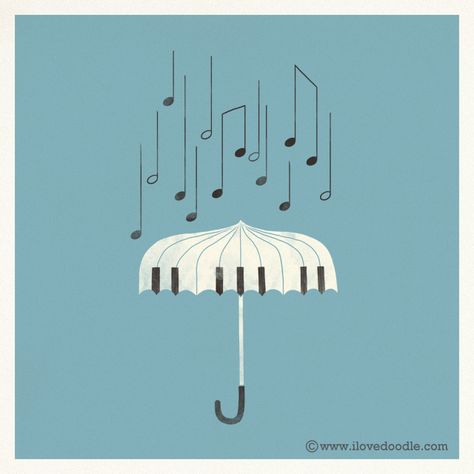 Singing in the rain by ILoveDoodle on Flickr. Music