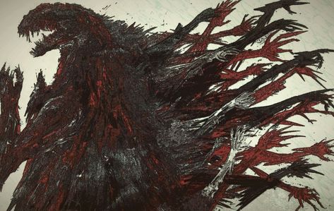 Shin Godzilla 2nd Form, Shin Godzilla 5th Form, Godzilla Horror, Shin Godzilla Art, Red Hood Comic, Big Lizard, Shin Godzilla, Godzilla 2, Majin Boo