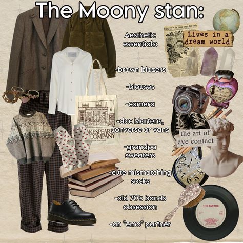 Wolfstar Outfit Aesthetic, Werewolf Style Outfits, Moony Remus Lupin Aesthetic Outfits, Remus Lupin Bedroom Aesthetic, Moony Aesthetic Core, Which Marauder Are You Template, Werewolf Clothing Aesthetic, Remus Lupin Core Clothes, Chaotic Academia Lookbook