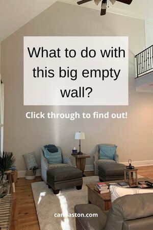 Decorate High Ceilings Living Room, How To Decorate Vaulted Ceiling Walls, Great Room Wall Decor Ideas, Decorate A Large Wall, Decorating Vaulted Walls Living Rooms, Uneven Wall Decor Ideas, What To Do With Large Wall Space, How To Decorate Walls In Living Room, Large Wall Living Room Ideas