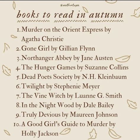 Books To Read Literature, Books To Read Autumn, Book To Read In Autumn, Fall Romance Books To Read, Reading Fall Aesthetic, Fall Reading List 2023, Books For Fall Reading, Autumn Book Recommendations, Books To Read This Fall