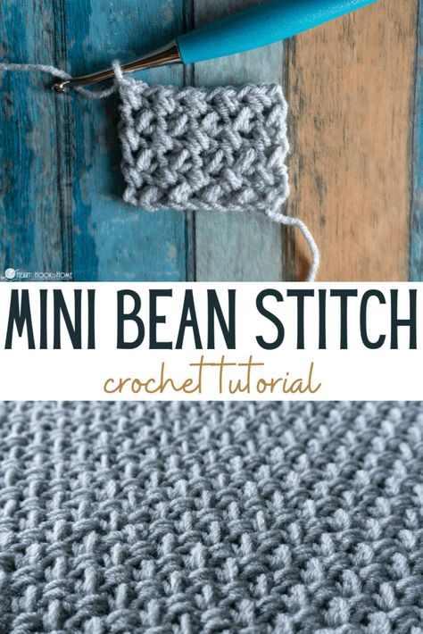 Mini Bean Stitch Baby Blanket, Amigurumi Patterns, Mini Cluster Crochet Stitch, Coffee Bean Stitch Crochet, Mini Basket Weave Crochet Stitch, Elizabeth Crochet Stitch, Elizabeth Stitch Crochet, Miss Stitch Crochet, Crochet Stitches For Bulky Yarn