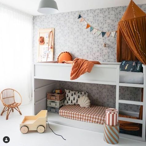 Ikea Kura bed hack painted white Kura Bed Hack, Kura Ikea, Ikea Ivar Cabinet, Bed Ikea, Ikea Kura Bed, Kura Bed, Ikea Kura, Kids Bedroom Inspiration, Ikea Bed