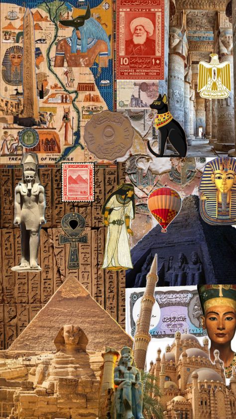 Egypt throughout the ages, the ancient Egyptian civilisation, some of the modern Islamic civilisation and others. Egypt Mood Board, Old Egypt Aesthetic, Ancient Egyptian Aesthetic, Ancient Egypt Wallpaper, Egypt Collage, Egyptian Wallpaper, Sarah Core, Egypt Theme, Ancient Egypt Aesthetic