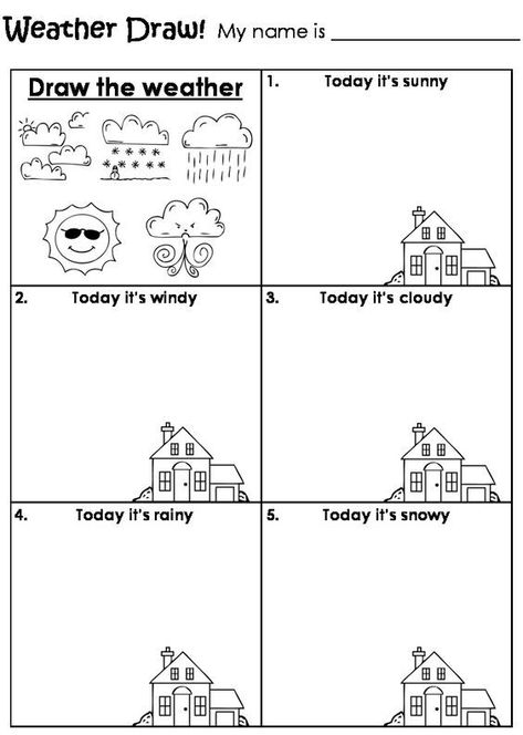 Seasons Kindergarten, Weather Worksheet, Teaching Weather, Seasons Worksheets, Weather Worksheets, Materi Bahasa Inggris, Preschool Weather, Weather Theme, Weather Unit