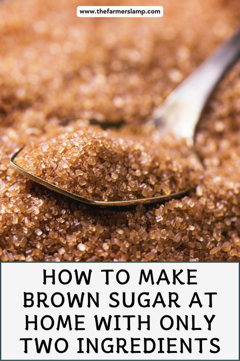 Discover the secret to making brown sugar at home! Our easy recipe requires only two ingredients and guarantees a rich, caramel flavor in your favorite dishes. Never run out of brown sugar again with this DIY solution. Diy Brown Sugar, Make Brown, Make Brown Sugar, Easy Caramel, Homesteading Diy, Flavored Sugar, How To Make Brown, Caramel Flavoring, Save You