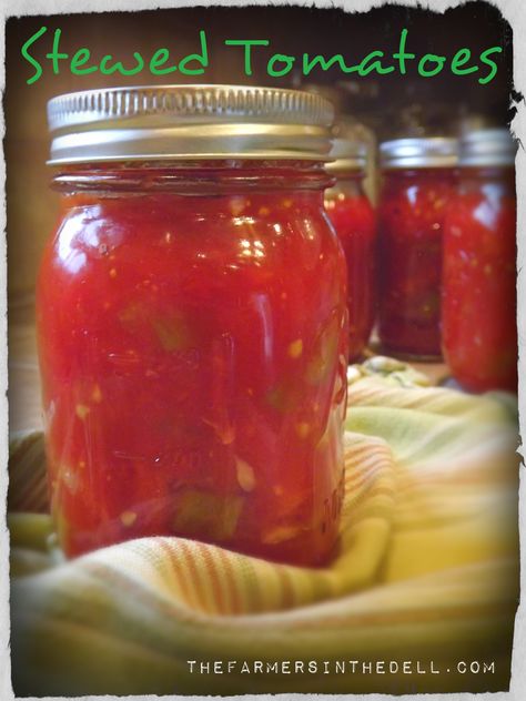 Stew Tomatoes Recipe Canned, Stewed Tomatoes Canning Recipe, Canned Stewed Tomato Recipes, Stewed Tomatoes Recipe, Stewed Tomato Recipes, Make Spaghetti Sauce, Canning Stewed Tomatoes, Canned Stewed Tomatoes, Canning Zucchini