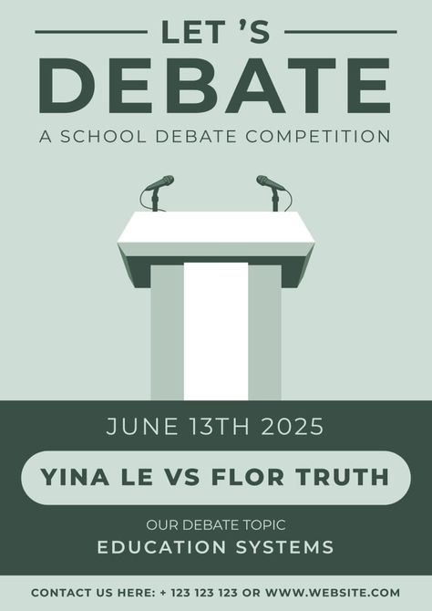 Professional Debate Poster Debate Poster Design Ideas, Debate Competition Poster Design, Debate Club Poster, Debate Competition Poster, Debate Template, Debate Poster Design, Debate Poster, Competition Poster Design, Debate Tournament