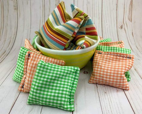 How to Sew Bean Bags - The Ruffled Purse® Sewing Bean Bags, Homemade Bean Bags, Bean Bag Sewing Pattern Free, How To Make Bean Bags, Bean Bags Diy, Sew Bean Bags, Diy Bean Bags, Make Bean Bags, Bean Bag Sewing Pattern