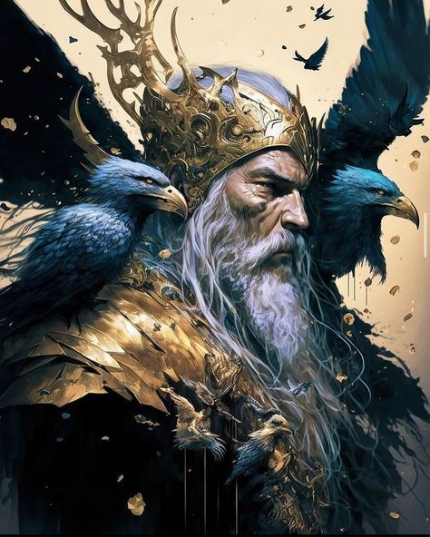 Publicado por @shweta_kaarma_: Do you believe Odin to be all father? - Picnob Odin Allfather, Odin Norse Mythology, Vikings Valhalla, Arte Viking, Odin God, Norse Myth, Norse Pagan, Fantasy Props, Greek Mythology Art