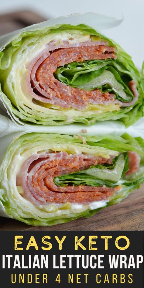 Lettuce Wrap Sandwiches Low Carb, Low Carb Lunch Snacks, What To Make With Shredded Lettuce, Italian Wraps Recipes Low Carb, Easy Lunch Ideas Keto, Dinner Recipes With Lettuce, Keto Yummy Recipes, Lunch Ideas For Work Low Carb, Keto Italian Lettuce Wraps