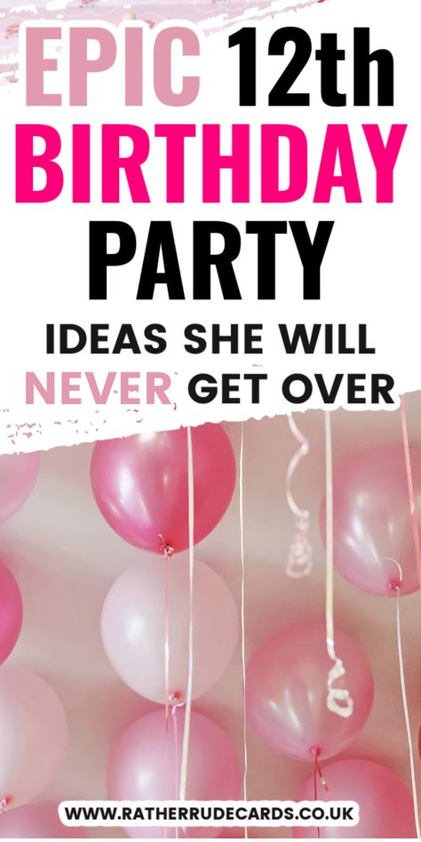 Best 12th birthday party ideas for tweens Twelve Birthday Party Ideas, Birthday Party Ideas For 12 Year Girl Theme Party, 12th Birthday Girl Ideas, Birthday Party Idea For Girls 11th, Party Ideas For 12 Year Girl, Birthday Party 12 Girl, Birthday Party Themes For 12 Year Girl, 11th Girl Birthday Party Ideas, 12 Birthday Theme Ideas