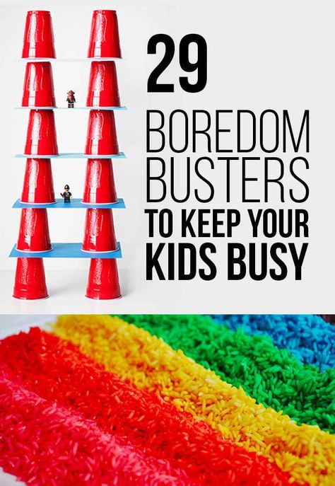 Rainy Day Activities, Nanny Activities, Summer Boredom Busters, Boredom Busters For Kids, Rainy Day Fun, Boredom Busters, Indoor Activities For Kids, Toddler Fun, Fun Activities For Kids