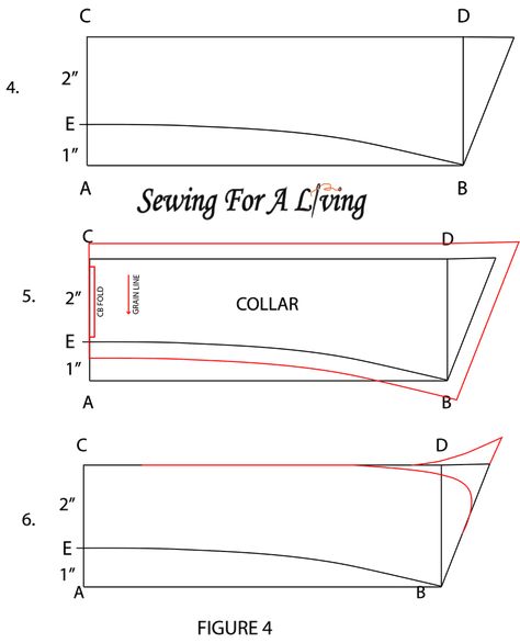 Couture, Shirt Collar With Stand, Collar Stand Pattern, How To Sew A Stand Up Collar, How To Draft A Collar Pattern, Sew Collar On Shirt, How To Sew Collar Pattern, How To Sew A Shirt Collar, Standing Collar Pattern