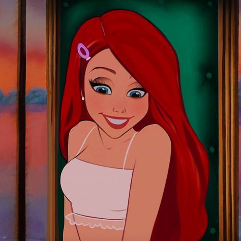 Disney Princesses Modern, Pfp One Piece, Red Hair Cartoon, One Piece Pfp, Female Anime Characters, Anime Pp, Pp Anime, Aesthetic Disney, Image Princesse Disney