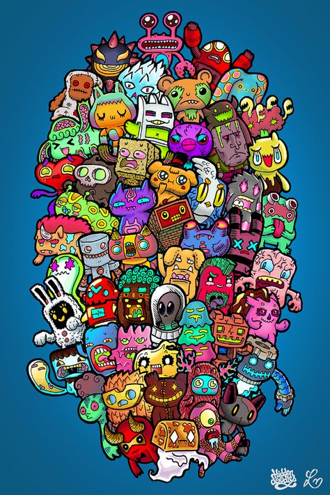 Lei Melendres, Doodles Games, Konst Designs, Doodle Monster, Wallpaper Seni, Doddle Art, Seni Pop, Arte Doodle, Graffiti Doodles