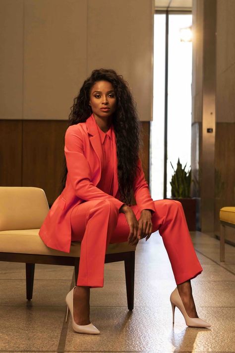 Ciara Is the Face of Nine West’s New Affordable Clothing Line at Kohl’s — Shop It Here Black Woman Boss Photoshoot, Women On Suit Photoshoot, Office Wear Photoshoot Women, Women’s Business Photoshoot, Cute Outfit Photoshoot, Womens Photo Shoot Ideas, Ceo Woman Photoshoot, Suit Poses For Women, Chic Branding Photoshoot