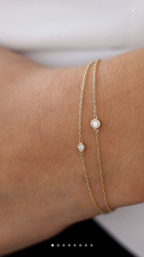 Simple Diamond Jewelry, Pink Amethyst Necklace, Diamond Bracelet For Women, Delicate Gold Bracelet, Neck Pieces Jewelry, Gold Bracelet Simple, Minimal Bracelet, Bezel Bracelet, Cute Engagement Rings
