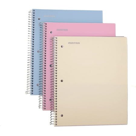 High quality spiral notebook - better specs, stronger than the competition,  3 hole punched bright white paper with Poly pocket divider, Coil Lock to prevent snags - heavy duty coil ,Microperforated Sheets   College Ruled tear out size is 8.5x11/Wide Rule Tear out size 8x10, Water resistant poly cover with thick back board gives this notebook a professional look and feel Cute Stationary School Supplies Notebooks, Pink Back To School Supplies, Pink School Supplies Aesthetic, 6th Grade School Supplies, School Supplies Aesthetic, Back To School Notebooks, Cute Notebooks For School, Aesthetic Notebooks, Middle School Supplies