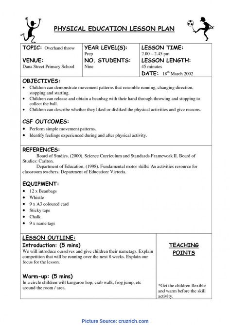 Phys Ed Lesson Plan Template Awesome Physical Education Lesson Plan Template Recent Business Pe Lesson Plan Template, Physical Education Lesson Plans, Blank Lesson Plan Template, Pe Lesson Plans, Education Worksheets, Health Lesson Plans, Elementary Physical Education, Elementary Pe, Physical Education Lessons