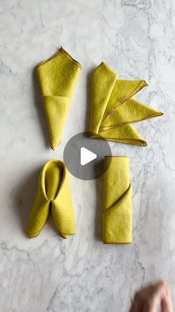 38K views · 1.4K likes | Food52 on Instagram: "Allow @sarahstylesnyc to mesmerize you with 4 unique napkins folds. Click the link in our bio to shop @madrelinen napkins in pomelo. #f52community" Tela, How To Napkin Folding Ideas, Unique Ways To Fold Napkins, Easy Fold Napkins, Polyester Napkin Folding Ideas, Napkin Roll Ideas, How To Fold Dinner Napkins Simple, How To Place Napkins On Table, Table Napkin Folding Ideas