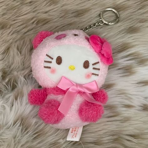 Sanrio Hello Kitty Pink Panda Mascot 5"in Plush Doll Keychain Kawaii Kawaii, Hello Kitty Mascot, Hello Kitty Plush Keychain, Sanrio Keychain Plush, Hello Kitty Keychain Plush, Hello Kitty Keychains, Panda Plushie, Sanrio Keychain, Manifestation 2024