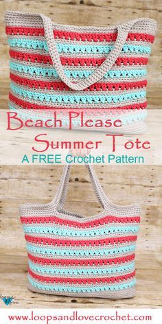 The Beach Please Summer Tote is the perfect bag to carry everything you need for your summer adventures. Check out the free pattern and video tutorial! Purse Crochet Patterns Free, Beach Bags Crochet Pattern Free, Free Crochet Pattern Market Bag, Crochet Bag Easy Pattern, Crochet Summer Bag Pattern, Crochet Beach Amigurumi, Crochet Shopping Bag Free Pattern Easy, Free Crochet Beach Bag Pattern, Crochet Totes Free Patterns